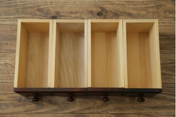 和製ビンテージ　希少　絶版品　北海道民芸家具　縦でも横でもお好みで使える小引き出し　(R-064475)