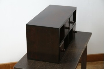 和製ビンテージ　希少　絶版品　北海道民芸家具　縦でも横でもお好みで使える小引き出し　(R-064475)