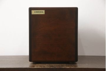 和製ビンテージ　希少な絶版品　北海道民芸家具　コンパクトなサイズ感で使いやすい卓上鏡台(小引き出し、鏡、ドレッサー、小物収納、ヴィンテージ)(R-064476)