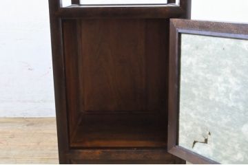和製ビンテージ　松本民芸家具　上品な和の趣き漂うA型電話台(花台、飾り台、収納棚、戸棚、サイドテーブル、ヴィンテージ)(定価約13万円)(R-064479)