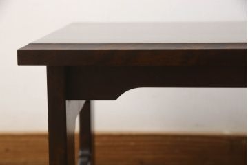 和製ビンテージ　北海道民芸家具　希少な絶版品　涼し気なデザインが魅力の文机(ローテーブル、座机、片袖机、デスク、在宅用、在宅ワーク、ヴィンテージ)(R-064481)