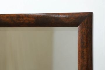 和製ビンテージ　国産民芸家具　シンプルな佇まいが品の良さを感じさせる姿見(スタンドミラー、鏡、ヴィンテージ)(R-064482)
