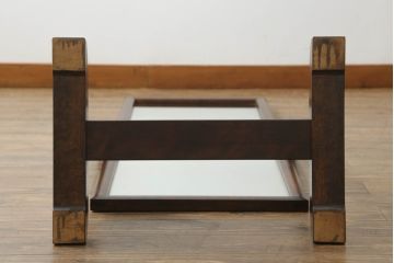 和製ビンテージ　国産民芸家具　シンプルな佇まいが品の良さを感じさせる姿見(スタンドミラー、鏡、ヴィンテージ)(R-064482)
