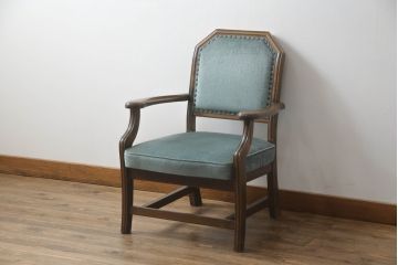 中古　イギリスデザイン　ブライトン(Brighton)　格調高い英国スタイルの1人掛けソファ(一人掛けソファ、アームソファ、アームチェア、1P)(R-064491)