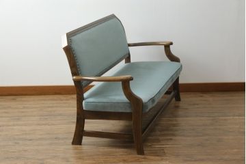 中古　イギリスデザイン　ブライトン(Brighton)　格調高い英国スタイルの2人掛けソファ(二人掛けソファ、アームソファ、ラブソファ、2P)(R-064492)