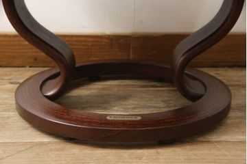 中古　EKORNES(エコーネス)　レノクラシック　本革(レザー)　オットマン付き　ストレスレスチェア(アームチェア、リクライニングチェア、椅子、一人掛けソファ、1Pソファ)(定価約44万円)(R-064495)