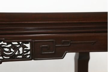 アジアンビンテージ　花梨(カリン)材　繊細な彫刻が見事なローテーブル(センターテーブル、リビングテーブル、ヴィンテージ)(R-064497)