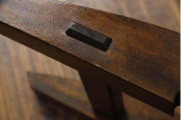 中古　美品　松本民芸家具　ラッシ座面(い草)　和モダンな空間づくりにぴったりな#222鞍型スツール(椅子、チェア)(R-064498)