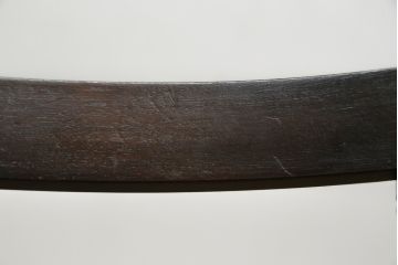 中古　美品　松本民芸家具　凝った装飾が素敵な南京小椅子(イス、板座チェア、ダイニングチェア)(R-064502)