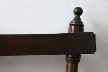 中古　美品　松本民芸家具　凝った装飾が素敵な南京小椅子(イス、板座チェア、ダイニングチェア)(R-064502)