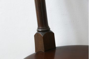 中古　美品　松本民芸家具　凝った装飾が素敵な南京小椅子(イス、板座チェア、ダイニングチェア)(R-064502)