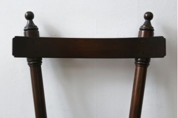 中古　美品　松本民芸家具　凝った装飾が素敵な南京小椅子(イス、板座チェア、ダイニングチェア)(R-064502)