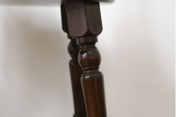 中古　美品　松本民芸家具　凝った装飾が素敵な南京小椅子(イス、板座チェア、ダイニングチェア)(R-064502)