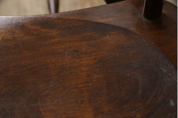 和製ビンテージ　松本民芸家具　希少品　86型スピンドルチェア　滑らかな質感と落ち着いた木色が魅力のウィンザーチェア(椅子、ダイニングチェア、板座チェア、ウインザーチェア、ヴィンテージ)(R-064503)