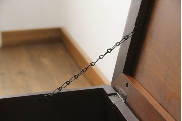 中古　北海道民芸家具　品のある佇まいが魅力のドレッサースツール(椅子、イス、収納付き)(R-064512)