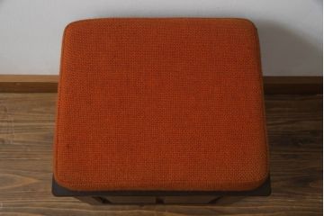中古　北海道民芸家具　品のある佇まいが魅力のドレッサースツール(椅子、イス、収納付き)(R-064512)