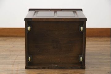 中古　北海道民芸家具　品のある佇まいが魅力のドレッサースツール(椅子、イス、収納付き)(R-064512)