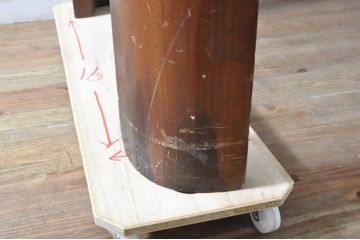 オランダビンテージ　真鍮枠にガラス天板の存在感ある重厚なテーブル(作業台、ダイニングテーブル、ヴィンテージ)(R-064523)