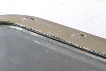 オランダビンテージ　真鍮枠にガラス天板の存在感ある重厚なテーブル(作業台、ダイニングテーブル、ヴィンテージ)(R-064523)