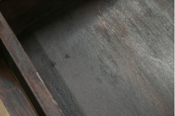 和製ビンテージ　シンプル和モダンな民芸家具デザインが魅力の二段衣装盆棚　(R-064528)