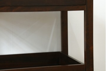 和製ビンテージ　シンプル和モダンな民芸家具デザインが魅力の二段衣装盆棚　(R-064528)