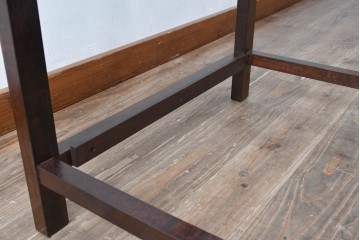 和製ビンテージ　シンプル和モダンな民芸家具デザインが魅力の二段衣装盆棚　(R-064528)