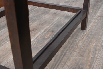 和製ビンテージ　シンプル和モダンな民芸家具デザインが魅力の二段衣装盆棚　(R-064528)