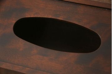 和製ビンテージ　希少な絶版品!!　北海道民芸家具　シックな色合いが魅力的な小物3点セット(写真立て、フォトフレーム、ゴミ箱、くず入れ、ティッシュケース、ティッシュボックス、ヴィンテージ)(R-064537)