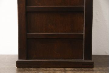 和製ビンテージ　希少な絶版品!!　北海道民芸家具　シックな色合いが魅力的な小物3点セット(写真立て、フォトフレーム、ゴミ箱、くず入れ、ティッシュケース、ティッシュボックス、ヴィンテージ)(R-064538)
