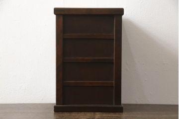 和製ビンテージ　希少な絶版品!!　北海道民芸家具　シックな色合いが魅力的な小物3点セット(写真立て、フォトフレーム、ゴミ箱、くず入れ、ティッシュケース、ティッシュボックス、ヴィンテージ)(R-064538)