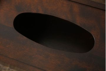 和製ビンテージ　希少な絶版品!!　北海道民芸家具　シックな色合いが魅力的な小物3点セット(写真立て、フォトフレーム、ゴミ箱、くず入れ、ティッシュケース、ティッシュボックス、ヴィンテージ)(R-064538)