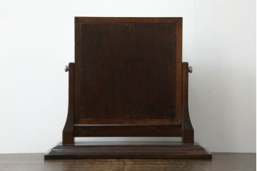 和製ビンテージ　松本民芸家具　シック佇まいが目を惹く卓上ミラー(置き鏡、スタンドミラー、鏡、ヴィンテージ)(R-064545)