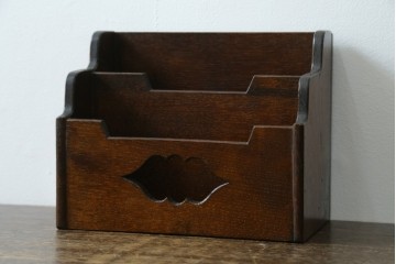 和製アンティーク　希少!!　武井武雄　刊本作品専用保存箱とペン立て・トレーの3点セット　(R-064546)