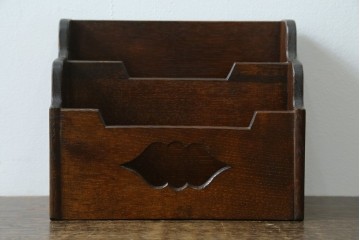 和製アンティーク　希少!!　武井武雄　刊本作品専用保存箱とペン立て・トレーの3点セット　(R-064546)