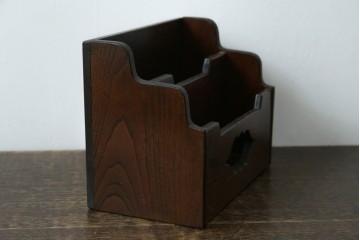 和製アンティーク　希少!!　武井武雄　刊本作品専用保存箱とペン立て・トレーの3点セット　(R-064546)