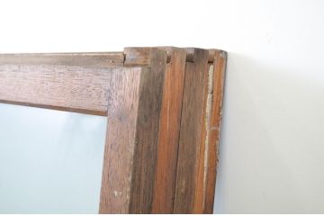 アンティーク建具　ペイント仕上げ限定　シンプルなデザインで取り入れやすいガラス窓4枚セット(ガラス戸、引き戸)(R-064556)