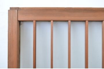 アンティーク建具　レトロな空間演出におすすめ!格子入りのガラス窓2枚セット(引き戸、ガラス戸)(R-064557)