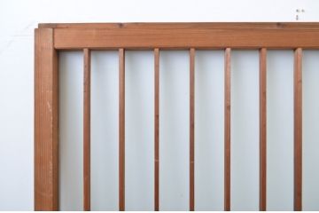 アンティーク建具　レトロな空間演出におすすめ!格子入りのガラス窓2枚セット(引き戸、ガラス戸)(R-064558)