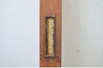 アンティーク建具　アーチデザインがお洒落なガラス窓2枚セット(ガラス戸、引き戸)(R-064560)
