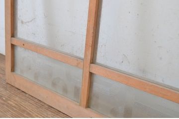 アンティーク建具　アーチデザインがお洒落なガラス窓2枚セット(ガラス戸、引き戸)(R-064560)