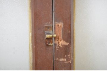 アンティーク建具　シンプルでインテリアに取り入れやすい明かり取り3枚セット(ガラス欄間、明り取り)(R-064562)
