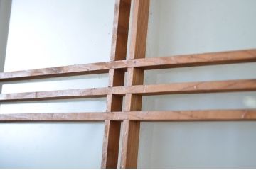 アンティーク建具　レトロな雰囲気漂うガラス戸4枚セット(引き戸)(R-064563)