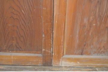 アンティーク建具　レトロな雰囲気漂うガラス戸4枚セット(引き戸)(R-064563)
