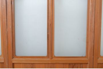 アンティーク建具　レトロな雰囲気漂うガラス戸4枚セット(引き戸)(R-064563)
