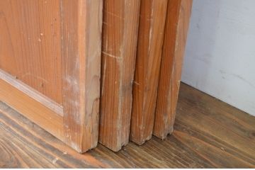 アンティーク建具　レトロな雰囲気漂うガラス戸4枚セット(引き戸)(R-064563)