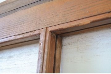 アンティーク建具　経年による味わいが魅力のガラス戸3枚セット(引き戸)(R-064564)