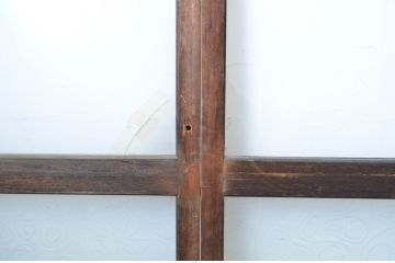 アンティーク建具　シンプルなデザインが魅力のガラス戸4枚セット(引き戸)(R-064565)