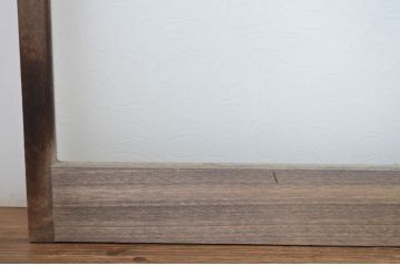 アンティーク建具　シンプルなデザインが魅力のガラス戸4枚セット(引き戸)(R-064565)