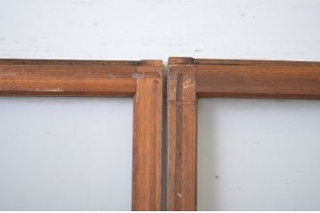 アンティーク建具　シンプルなデザインが魅力のガラス戸4枚セット(引き戸)(R-064565)