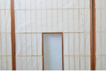 アンティーク建具　経年を感じる風合いが魅力の古い障子戸4枚セット(引き戸)(R-064566)